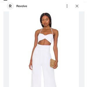 Revolve SNDYS White Linen Jumpsuit